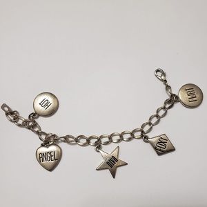 Classic Silver Y2K Foxy Diva Angel Charm Bracelet